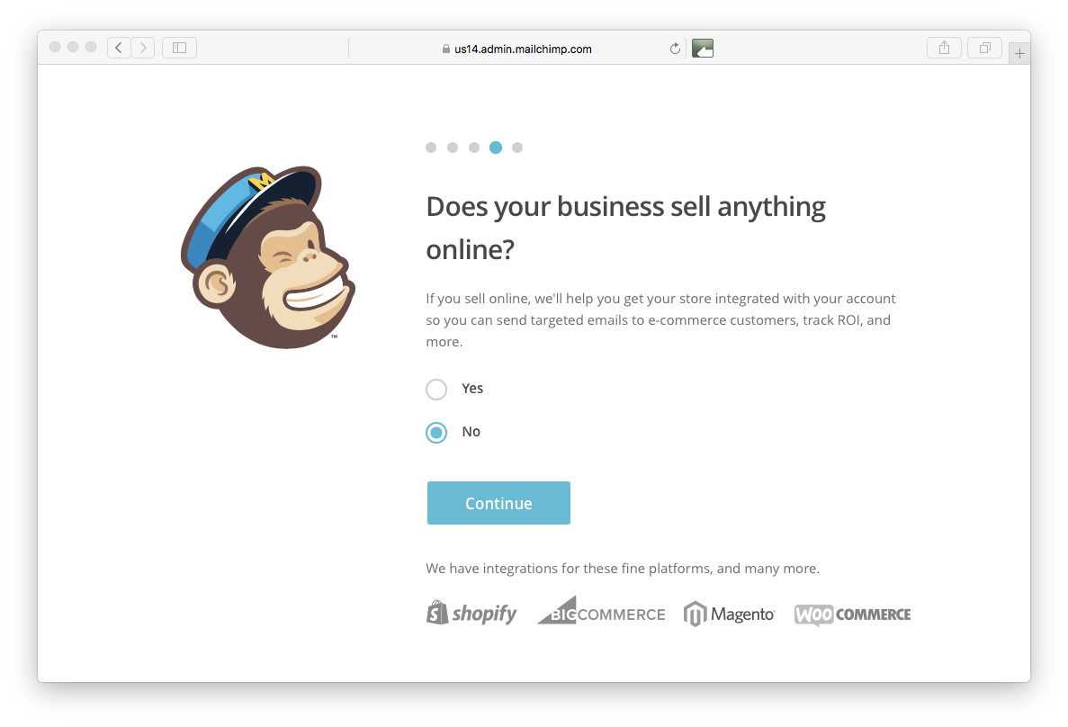 online selling Mailchimp