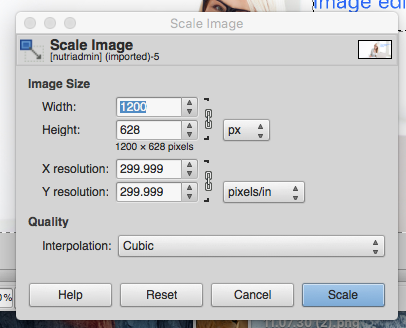 image dimensions